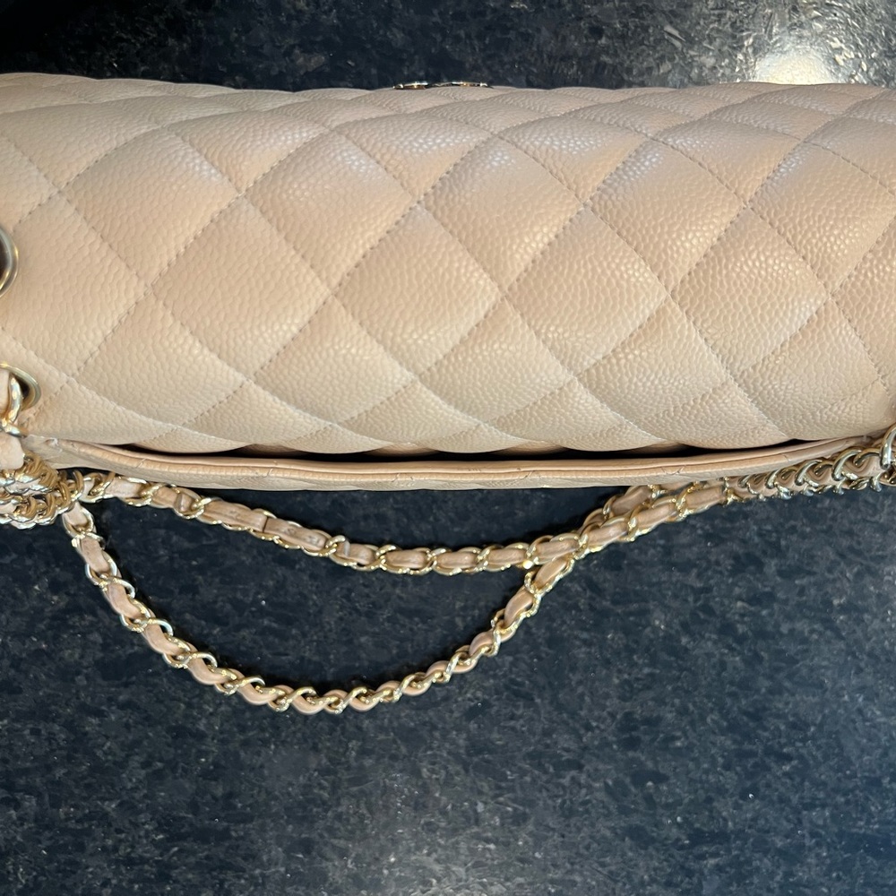 ✔️AUTHENTIC CHANEL✔️Caviar Quilted Jumbo Double Flap Beige PRISTINE CONDITION💯 - Picture 7 of 16